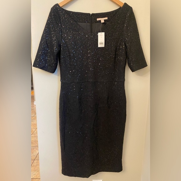 Banana Republic Wool Dress With All Over Sequins Size 10 - Picture 2 of 10